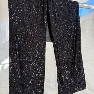Z Supply Black Sequin Pants Sz S